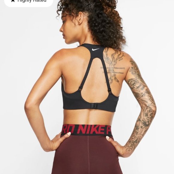 Nike Women's Alpha Black Dri-FIT High Impact Sports Bra Size MEDIUM A-C - Picture 3 of 5